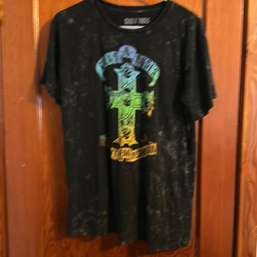 💜💜 GUNS N’ ROSES Tie Dye Tee Shirt Ladies Size XL